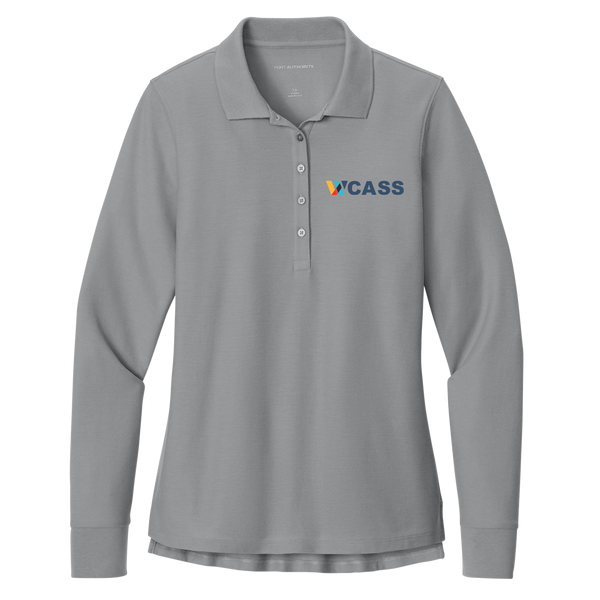WCASS Womens Pique Long Sleeve Polo